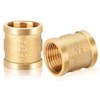 Nutmanel Brass Sleeve 1/2 Inch 2 x Female Thread Connector