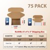 RLAVBL 75 Pack 6x4x3 Small Shipping Boxes, White Corrugated Cardboard