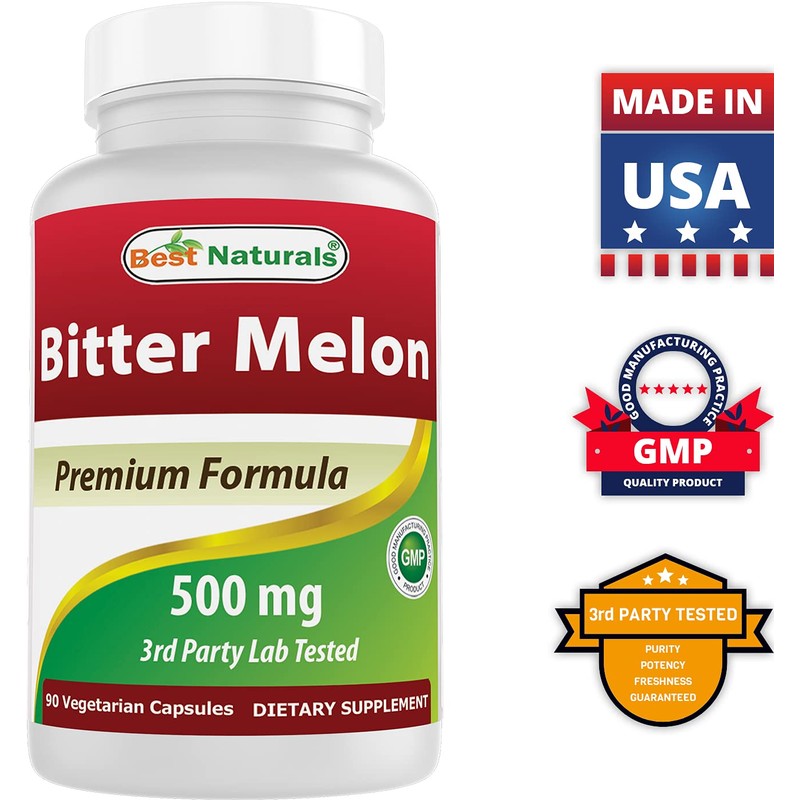 Best Naturals Bitter Melon Extract 500mg 90 Veggie Capsules