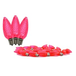 25 Pack C9 Pink Dimmable SMD LED Retrofit Bulb
