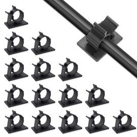 Viaky 30 Pcs Black Cable Wire Clips Adjustable Nylon Wire Holder Adhesive Cable Management Suitable for Maximum Diameter 0.4 inch (10.3mm) Cables