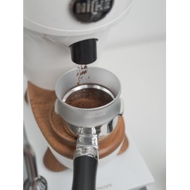 Normcore 58mm Magnetic Dosing Funnel V2, Espresso Coffee Dosing Ring, 29mm Anodized Aluminum with 14 Neodymium Magnets Fits 58mm Portafilter, Silver