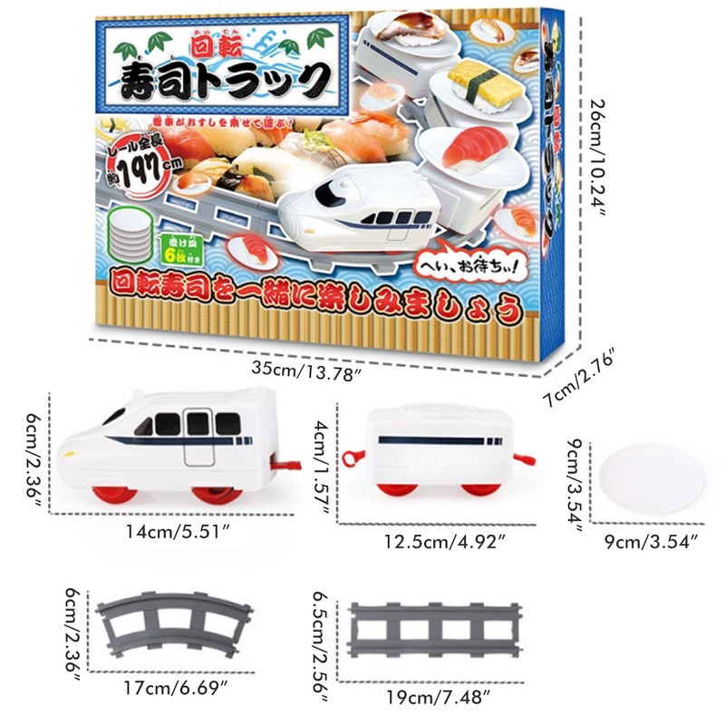 Rotating Sushi Toy Electric Revolving Sushi Toy Rail Train Set