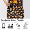 Fire Cartoon Pattern Kitchen Apron With Pocket Anime Fire Gift