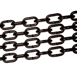 Unbranded 1/4" X 25' Black Powder Coated Chain Grade 30 Safety Fence Swing Set Gate Link