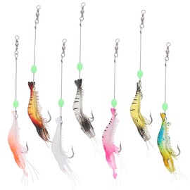 LALAFINA 7pcs Luminous Evil Lure Points with Abrasion Resistant Material Reusable Multifish Saltwater Fishing Artificial Baits Fishing Tackle
