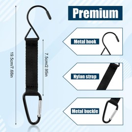 XIHIRCD 2pcs Fence Hooks, Fence Clips for Backpacks Bottles Nylon Aluminum Buckle Hanging Clips Multifunctional Buckles Outdoor Backpack Hook for Baseball Bags Football Bags