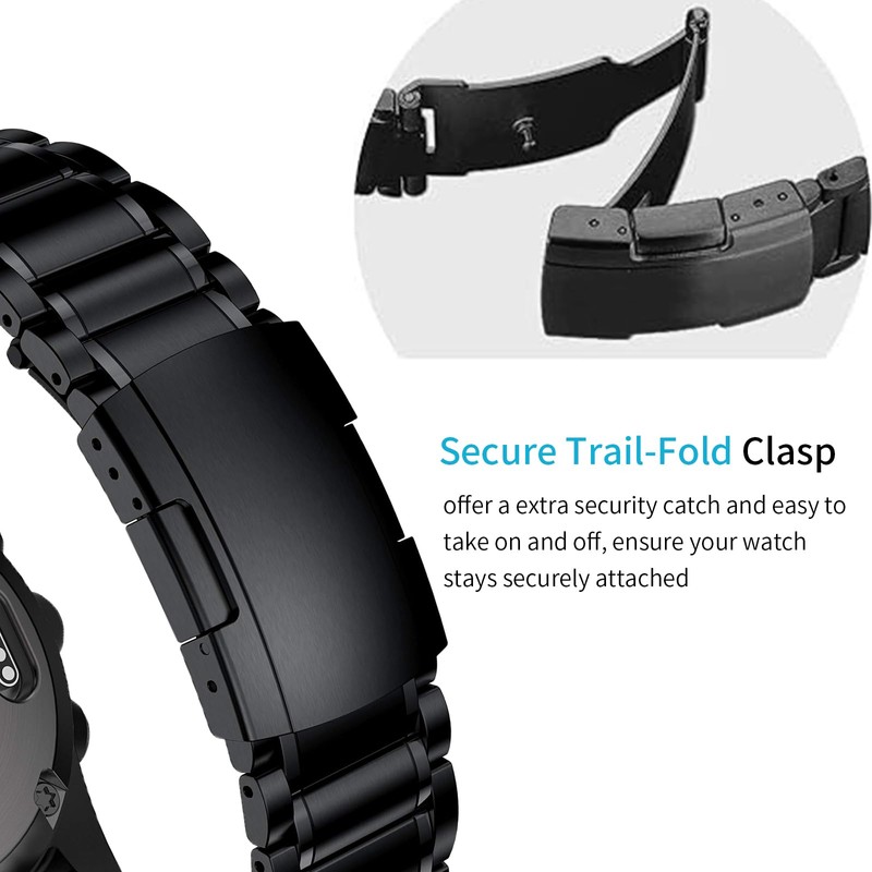Synsing Titanium 22mm Band Compatible for Fenix 8 47mm/E 47mm/7/6