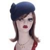 Lawliet Teardrop Women Wool Felt Fascinator Hat Flower Tam Beret