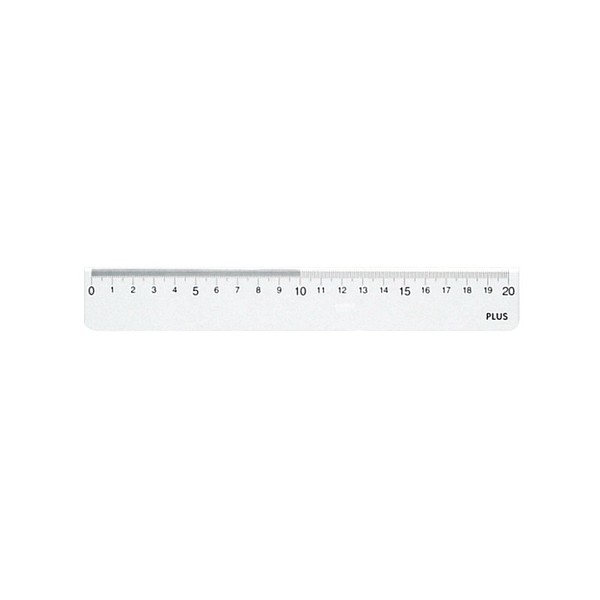 Plus Ruler Play Pet Straight Ruler 20 cm 2 mm Thickness UD Type 47 – 188 