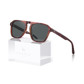 CARFIA Acetate Polarized Men's Sunglasses - Pilot Design, UV Protection CA5355