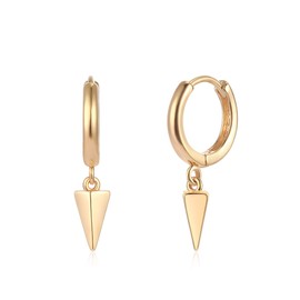 VACRONA Gold Hoop Earrings Huggie Earrings for Women 14k Gold Plated Small Spike Huggie Hoop Earrings