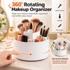 Rotating Makeup Brush Organizer for Vanity Storage – 360° Spinning