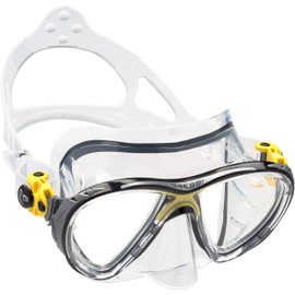 Cressi Big Eyes Evo & Alpha Dry, Premium Quality Professional Snorkelling for Adults Set - Made in Italy Quality since 1946, Clear - Yellow