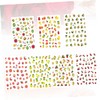 Healvian 12sheets Cherry Leaf Nail Art Stickers Fruit Nail Sticker