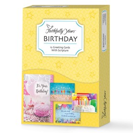 Faithfully Yours Designer Greetings Birthday Boxed Card Assortment, You’re Special with Biblical Scripture Verses (Box of 12 Greeting Cards with Envelopes)