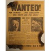 Framed World War Two, WW2 Newspaper. Nazi ADOLF HITLER Wanted