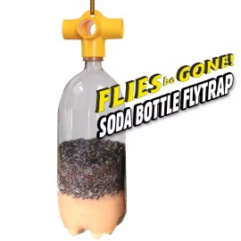 Flies Be Gone THE MONSTER Reusable Non-Toxic Soda Bottle Fly Trap Kit (2 pack)