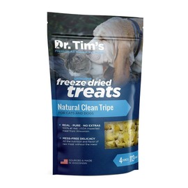 Dr. Tim's Premium Freeze Dried Pet Treats, Clean Beef Tripe 4 oz. Bag