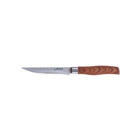 IMUSA 4.5in Chef WL Stainless Steel Steak Knife with Wood Look Handle