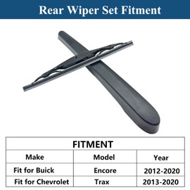 Rear Windshield Wiper Arm with Wiper Blade for Buick Encore 2013-2020 / Chevy Trax 2015-2020 Back Window Wiper Arm Blade Replacement OEM # 95915136, 95466019, 95915137