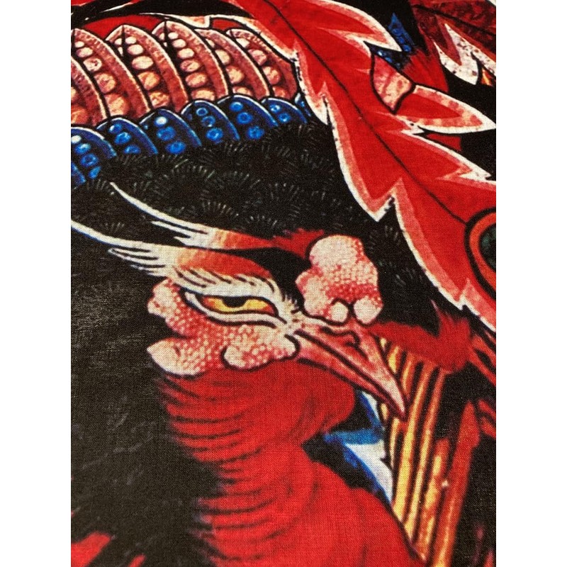 Kokin Tozai Ukiyo-e Tenugui, Happo-Gazing Phoenix Figure, Katsushika Hokusai