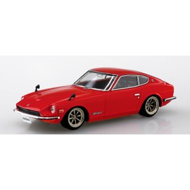 Aoshima Bunka Kyozai 1/32 The Snap Kit Series Nissan S30 Fairlady Z Custom Wheel (Red) Color Coded Plastic Model 13-SP1