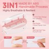 Christmas Glue on Nails - Short Oval Winter False Nails