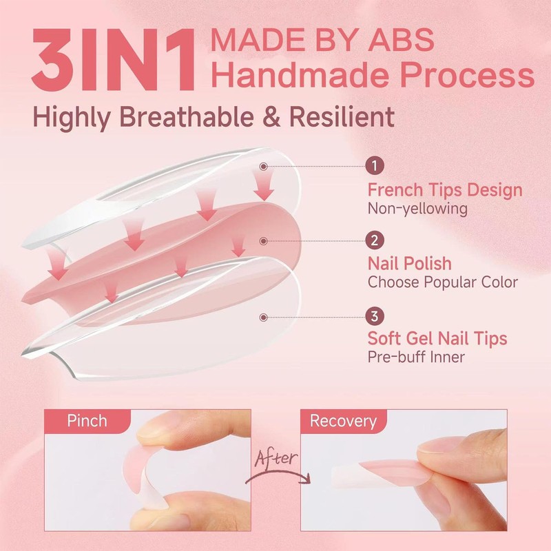 Christmas Glue on Nails - Short Oval Winter False Nails