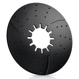 Threlaco 5th Wheel Hitch Lube Plate 10 Inch Rv Camper Trailer Fifth Wheel Plate Disc Accessories for Trailer Safety Kit, 3/16 Inch Thick(Black)