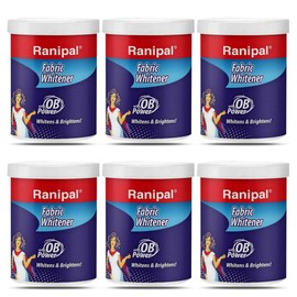 Rani-Pal Fabric Whitener Powder Detergent for White and Colored Clothes, 80 Gm, Pack of 6