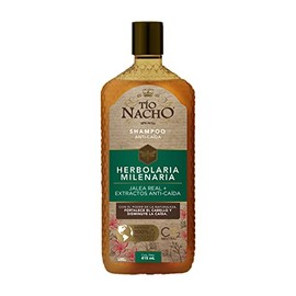 Tío Nacho Shampoo HERBOLARIA MEXICANA, Fortalecimiento Capilar, Jalea Real e Ingredientes Milenarios + Shampoo ANTI CAÍDA GINSENG, Cabello más sano y sedoso, rejuvenecimiento capilar 415 ml