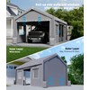 IDEALHOUSE 2-Pack Heavy-Duty 180G Zipper Doors Replacement for Carport -