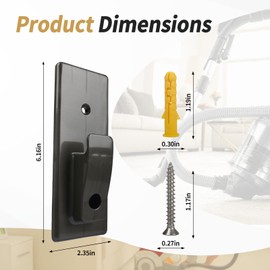 Dfnidy Hanger Wall Mount for Shark Vacuum, 416FFJV300 Vacuum Attachments Compatible with Shark Rocket Stick Cleaner HV300 HV301 HV302 HV303 HV320 HV322 HV324 HV325 HV380 HV380C (2 Pack)