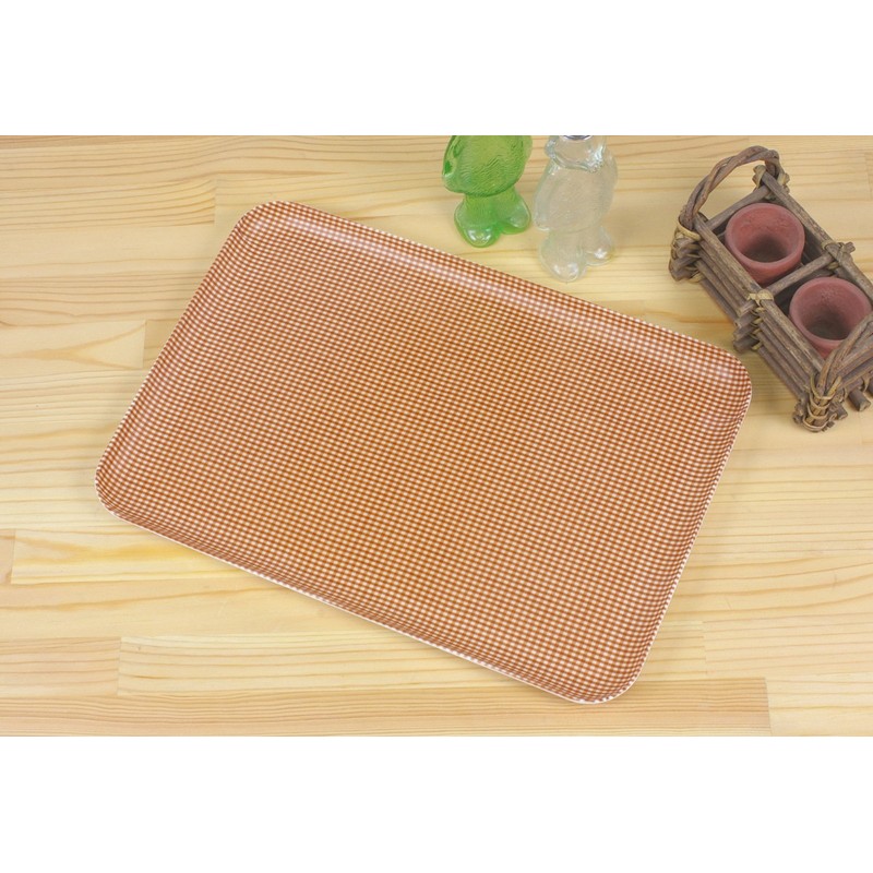 tatu Craft St Luncheon Tray Broadcloth Gingham Dishwasher Safe Plastic