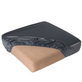 vctops - Fundas de cojín 100 % impermeables de piel sintética para sofá, funda de sofá con parte inferior elástica (gris, sofá)