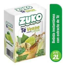 Zuko Te Verde Limón Bebida En Polvo 8 Sobres/13g,de 2l C/u