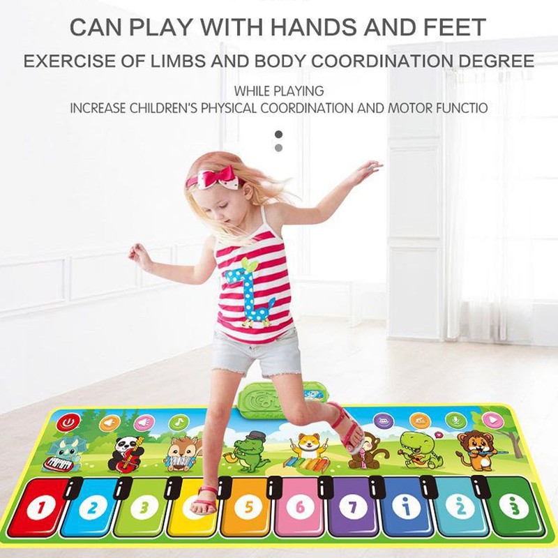 Kids Musical Mat Educational Folding Portable Toddlers Music Floor Keyboard