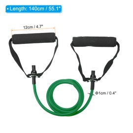 PATIKIL Single Resistance Band with Handles, TPE Elastic Exercise Band for Home Workouts Strength Training Fitness Pilates, Green