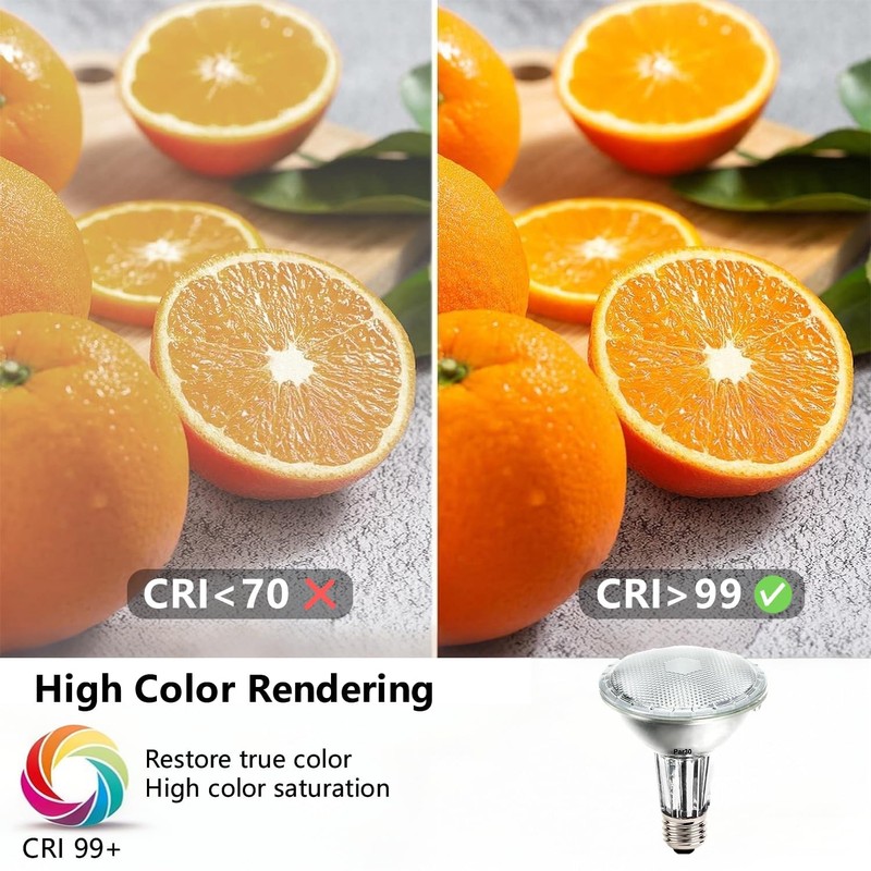 MISDOOD PAR30 Long Neck Halogen Flood Light Bulbs, 120V 60W,