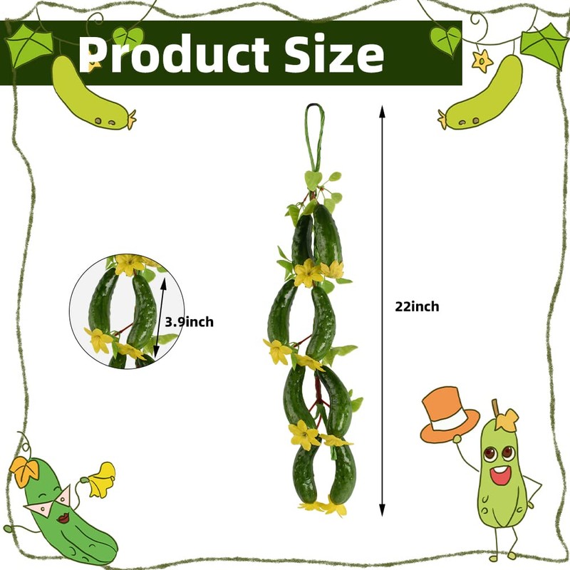 VIOCIWUO Fake Cucumber Simulation Cucumber String Artificial Vegetable Fruit String