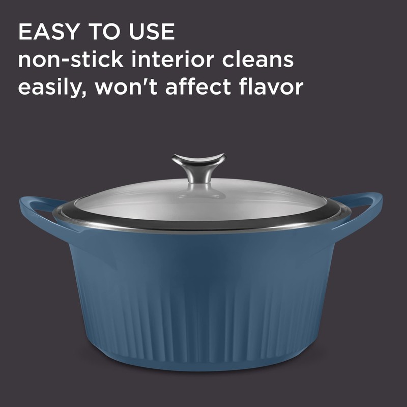 CorningWare QuickHeat 5.5-QT Cast Aluminum Dutch Oven With Lid &