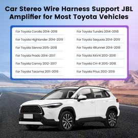 NHOPEEW JBL Harness Adapter for Toyota Car Stereo - 16 PIN Wiring Harness Power Cable - Plug and Play Power Cable for Toyota 4Runner Camry Corolla Prius RAV4 Tacoma with Canbus
