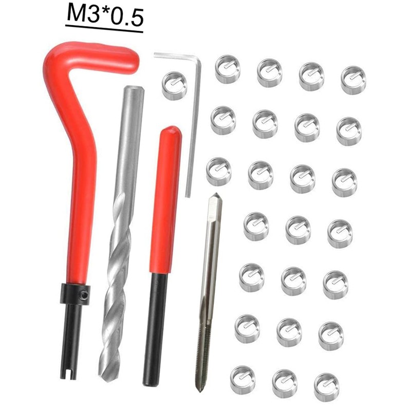 30Pcs Metric Thread Insert Kit M3 M4 M7 M9 M11