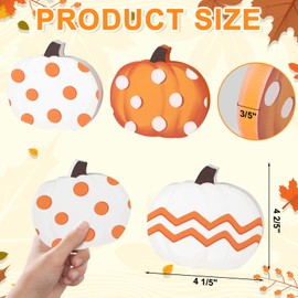 COCHIE Fall Pumpkin Decorations for Home Indoor, Thanksgiving Table Decor, Harvest Tabletop Decoration, Wooden Pumpkins Signs Block for Tiered Tray Party Shelf Display Set of 3