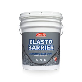 Ames SEB5 Elasto-Barrier Adhesive Base Coat-5 Gallon, Gray Primer Perfect for RV, Wood, Roofs and More-Expands and Contracts 1200% -Made in The USA, Grey Liquid Rubber