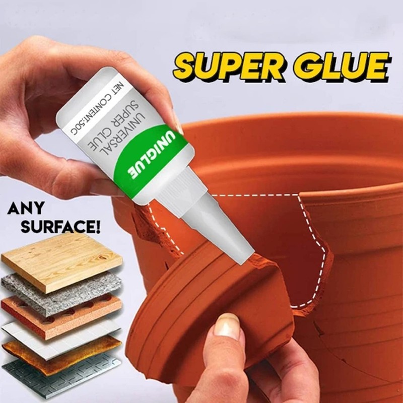 2PC Uniglue Universal Super Glue, Welding High-Strength Oily Glue, Mighty
