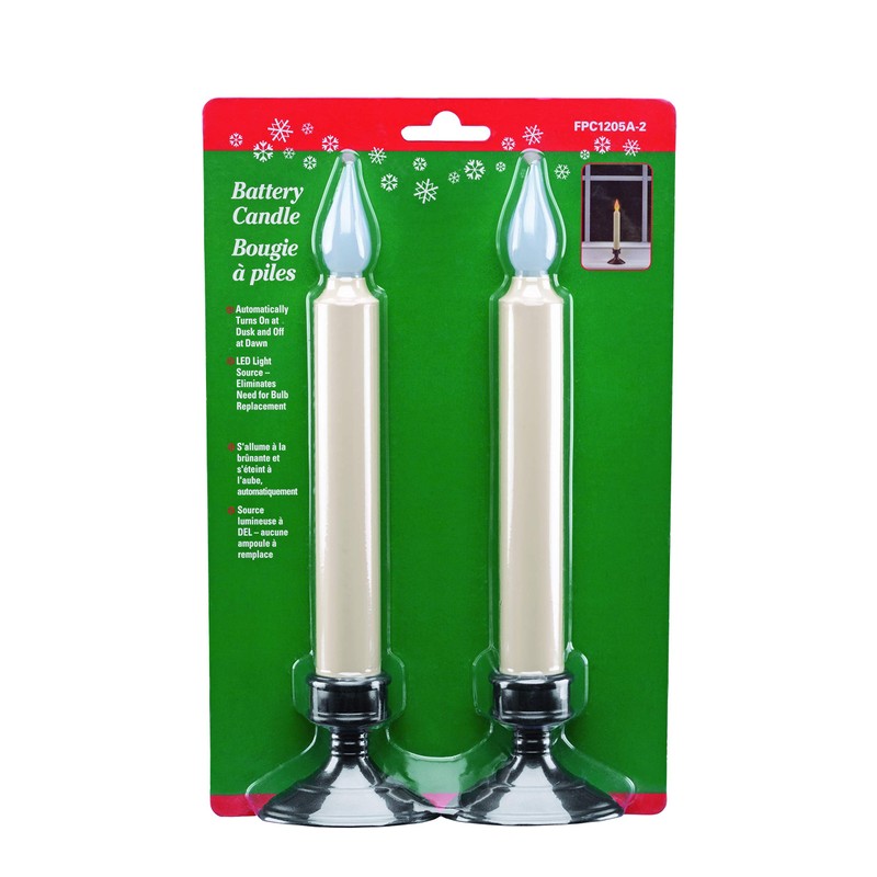 Xodus Innovations FPC1205A-2 Battery Operated LED Window Candle, Dusk to