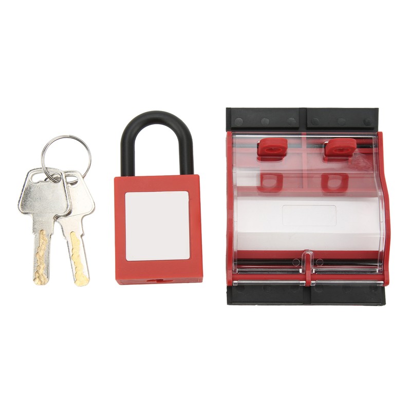 Circuit Breaker Protective Cover Padlock Set Transparent Breaker 4P 25mm