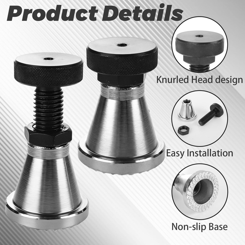 Acrux7 4PCS Adjustable Screw Jack Machinist Jack Adjust Height 2.6"